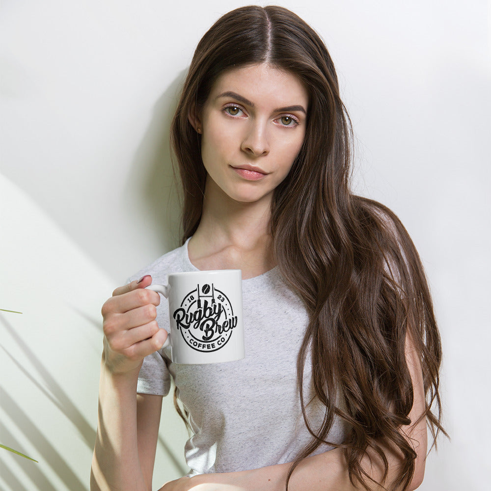 Rugby Brew White Coffee Mug